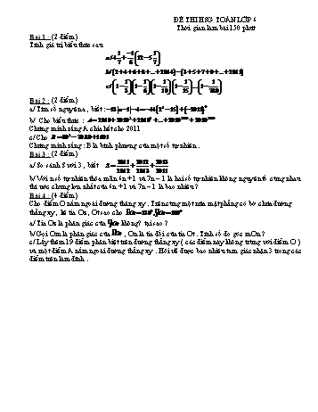 Đề thi học sinh giỏi môn Toán 6 (Có đáp án)