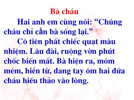Bài giảng Chính tả Khối 2 - Bài: Bà cháu