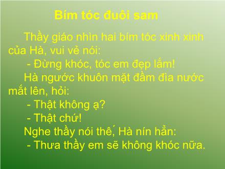 Bài giảng Chính tả Khối 2 - Bài: Bím tóc đuôi sam