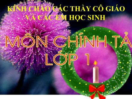 Bài giảng Chính tả Lớp 1 - Bài: Tặng cháu - Năm học 2012-2013