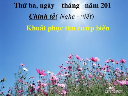 Bài giảng Chính tả Lớp 4 - Bài: Khuất phục tên cướp biển - Năm học 2010-2011