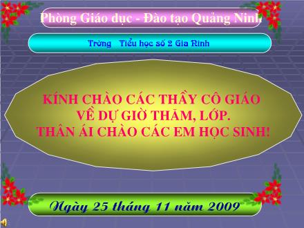 Bài giảng Chính tả Lớp 4 - Bài: Người chiến sĩ giàu nghị lực - Trần Thị Lành - Năm học 2009-2010