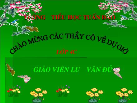 Bài giảng Chính tả Lớp 4 - Bài: Nói ngược - Năm học 2010-2011