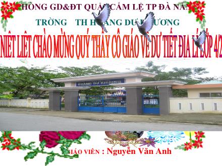 Bài giảng Địa lí Lớp 4 - Bài 21: Thành phố Hồ Chí Minh - Nguyễn Văn Anh - Năm học 2009-2010