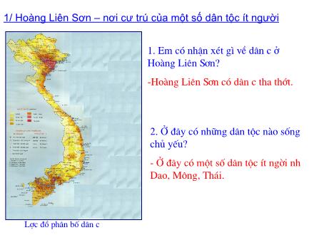 Bài giảng Địa lí Lớp 4 - Bài: Một số dân tộc ở Hoàng Liên Sơn