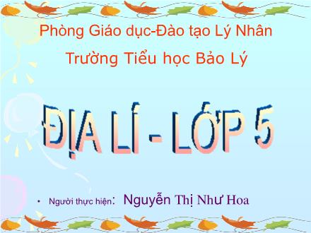 Bài giảng Địa lí Lớp 5 - Bài: Dân số nước ta - Nguyễn Thị Như Hoa