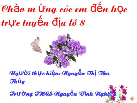 Bài giảng Địa lí Lớp 8 - Tiết 39: Đặc điểm sông ngòi Việt Nam - Nguyễn Thị Thu Thủy