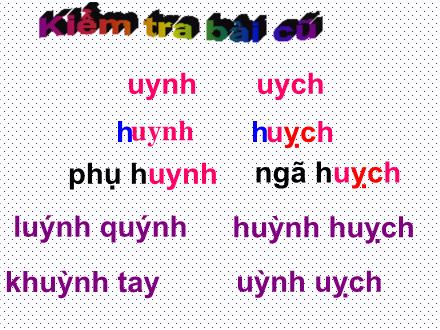 Bài giảng Học vần Lớp 1 - Bài 103: Ôn tập