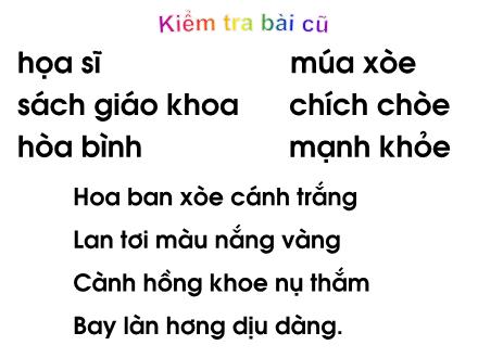 Bài giảng Học vần Lớp 1 - Bài 92: Oai - Oay - Năm học 2011-2012