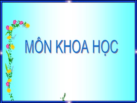 Bài giảng Khoa học Lớp 4 - Bài: Không khí cần cho sự cháy