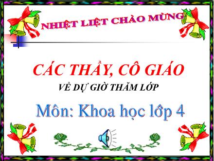 Bài giảng Khoa học Lớp 4 - Tiết 30: Làm thế nào để biết có không khí? - Năm học 2012-2013