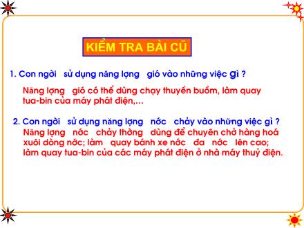 Bài giảng Khoa học Lớp 5 - Bài: Sử dụng năng lượng điện