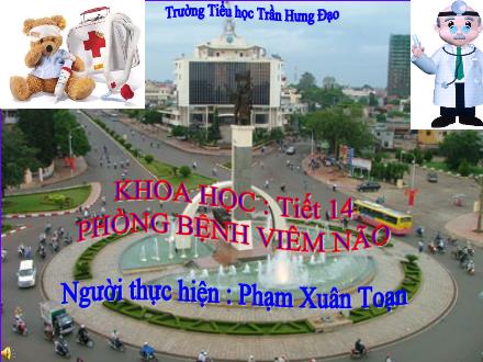 Bài giảng Khoa học Lớp 5 - Tiết 14: Phòng bệnh viêm não - Phạm Xuân Toạn - Năm học 2011-2012