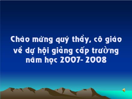 Bài giảng Khoa học Lớp 5 - Tiết 15: Phòng bệnh viêm gan A - Nguyễn Thị Chính - Năm học 2007-2008