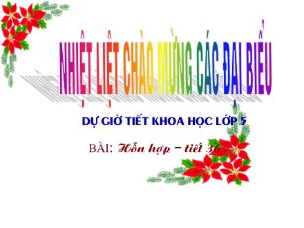 Bài giảng Khoa học Lớp 5 - Tiết 36: Hỗn hợp