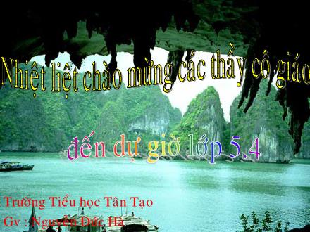 Bài giảng Khoa học Lớp 5 - Tiết 62: Môi trường - Nguyễn Đức Hà - Năm học 2009-2010