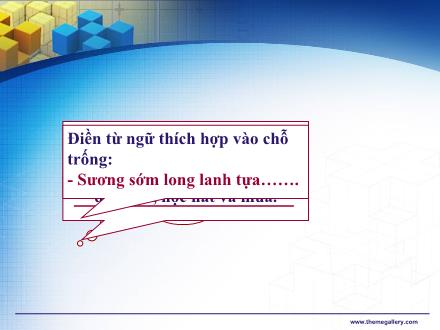 Bài giảng Luyện từ và câu Lớp 3 - Bài: So sánh. Dấu chấm