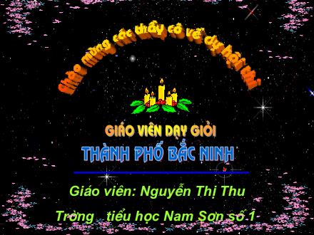 Bài giảng Luyện từ và câu Lớp 4 - Bài: Mở rộng vốn từ: Sức khoẻ - Nguyễn Thị Thu - Năm học 2008-2009