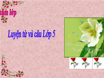 Bài giảng Luyện từ và câu Lớp 5 - Bài: Luyện tập về quan hệ từ