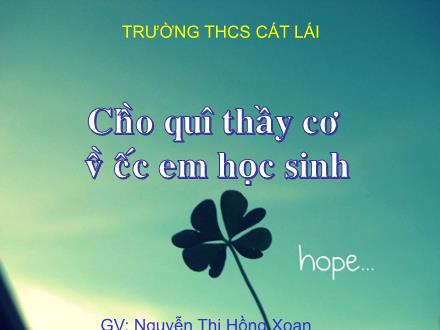 Bài giảng Sinh học Lớp 8 - Bài 46+47: Não bộ - Nguyễn Thị Hồng Xoan