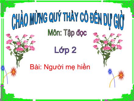 Bài giảng Tập đọc Lớp 2 - Bài: Người mẹ hiền