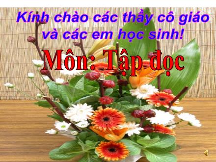 Bài giảng Tập đọc Lớp 3 - Bài: Các em nhỏ và cụ già