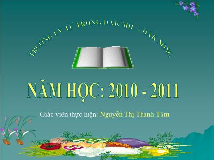 Bài giảng Tập đọc Lớp 5 - Bài: Về ngôi nhà đang xây - Nguyễn Thị Thanh Tâm - Năm học 2010-2011