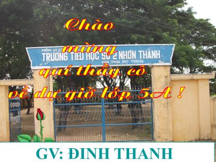 Bài giảng Tập làm văn Lớp 5 - Bài: Lập chương trình hoạt động - Đinh Thanh - Năm học 2009-2010
