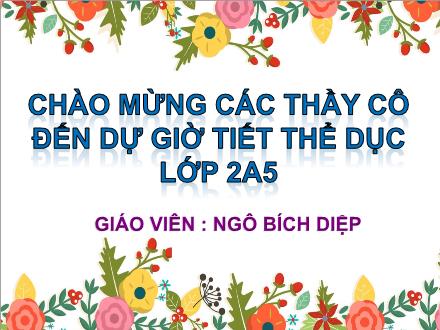 Bài giảng Thể dục Lớp 2 - Bài: Ôn 5 động tác bài thể dục phát triển chung. Trò chơi “Chạy tiếp sức chuyền bóng” - Ngô Bích Diệp - Năm học 2017-2018
