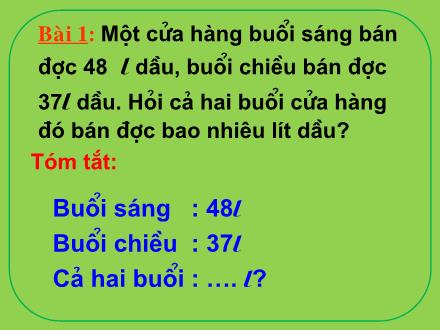 Bài giảng Toán Khối 2 - Bài: Luyện tập (Tiết 1)