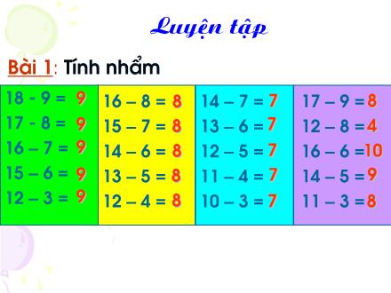 Bài giảng Toán Khối 2 - Bài: Luyện tập (Trang 148)