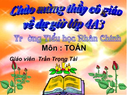 Bài giảng Toán Khối 4 - Bài: Hai đường thẳng vuông góc - Trần Trọng Tài