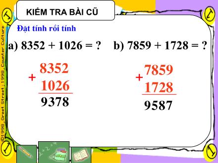 Bài giảng Toán Khối 4 - Bài: Phép trừ - Năm học 2011-2012