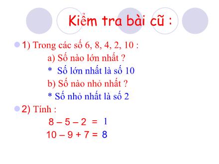 Bài giảng Toán Lớp 1 - Bài: Bài toán có lời văn
