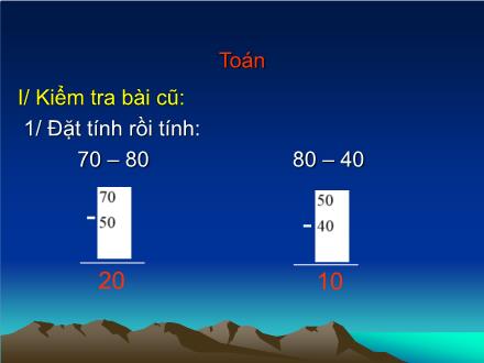 Bài giảng Toán Lớp 1 - Bài: Điểm ở trong, điểm ở ngoài một hình