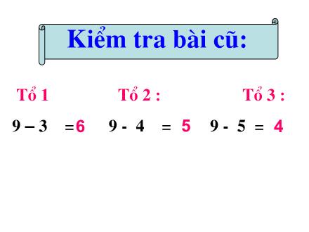 Bài giảng Toán Lớp 1 - Bài: Luyện tập - Năm học 2011-2012