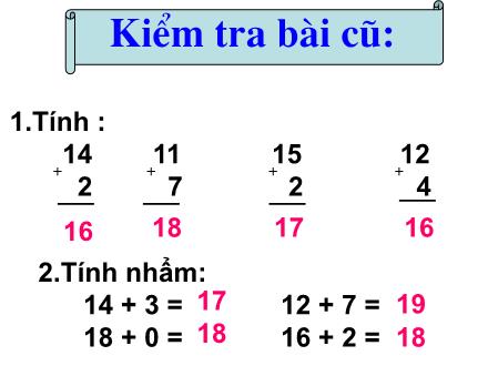 Bài giảng Toán Lớp 1 - Bài: Luyện tập (Trang 109) - Năm học 2011-2012