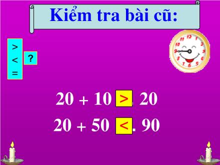Bài giảng Toán Lớp 1 - Bài: Luyện tập (Trang 92) - Năm học 2011-2012 Bài giảng Toán Lớp 1 - Bài: Luyện tập (Trang 92) - Năm học 2011-2012