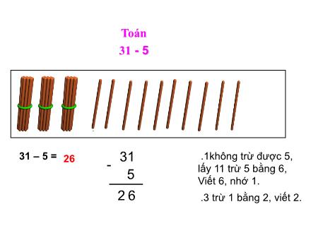 Bài giảng Toán Lớp 2 - Bài: 31 - 5