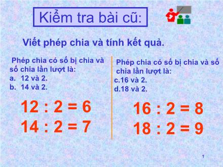 Bài giảng Toán Lớp 2 - Bài: Bảng chia 3