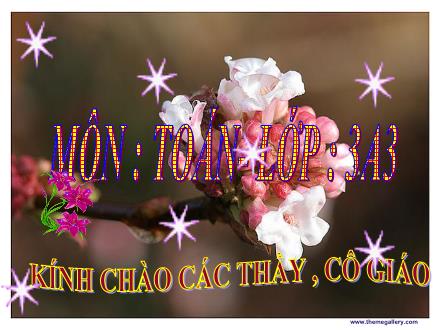 Bài giảng Toán Lớp 3 - Bài: Phép trừ các số có ba chữ số (có nhớ một lần) - Năm học 2012-2013 Bài giảng Toán Lớp 3 - Bài: Phép trừ các số có ba chữ số (có nhớ một lần) - Năm học 2012-2013