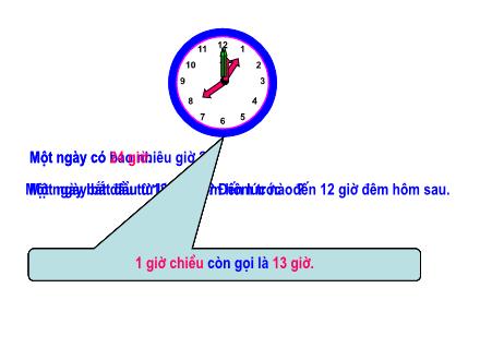 Bài giảng Toán Lớp 3 - Bài: Xem đồng hồ Bài giảng Toán Lớp 3 - Bài: Xem đồng hồ