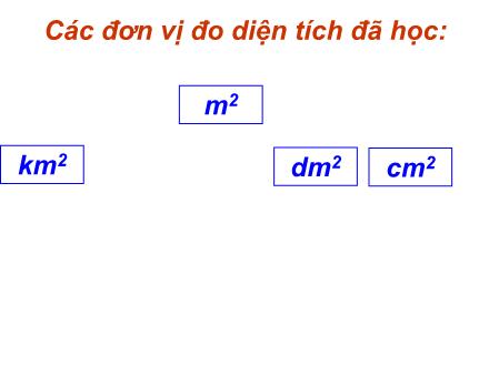 Bài giảng Toán Lớp 5 - Tiết 24: Đề-ca-mét-vuông. Héc-tô-mét-vuông - Năm học 2011-2012 Bài giảng Toán Lớp 5 - Tiết 24: Đề-ca-mét-vuông. Héc-tô-mét-vuông - Năm học 2011-2012