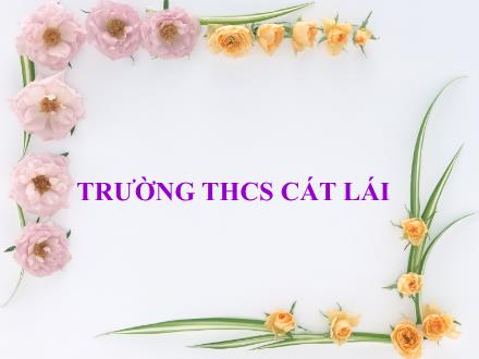 Bài giảng Toán Lớp 7 - Bài 3: Đơn thức - Trường THCS Cát Lái