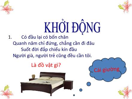 Bài giảng Tự nhiên và xã hội Khối 2 - Bài: Đồ dùng trong gia đình