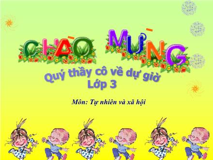 Bài giảng Tự nhiên và xã hội Lớp 3 - Bài: Hoạt động bài tiết nước tiểu Bài giảng Tự nhiên và xã hội Lớp 3 - Bài: Hoạt động bài tiết nước tiểu