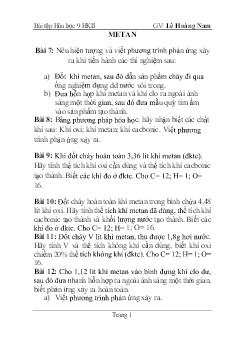 Bài ôn tập học kì II môn Hóa học Lớp 9 - Lê Hoàng Nam