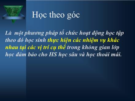 Đề tài Học theo góc Đề tài Học theo góc