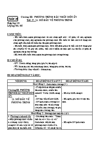 Giáo án Đại số Khối 8 - Tuần 19 - Năm học 2020-2021