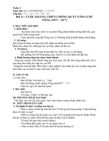 Giáo án Lịch sử Lớp 7 - Tuần 8 (Tiết 1) - Năm học 2020-2021